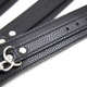 Наручники из экокожи DS Fetish Wrist Restraints черные с серебристой фурнитурой