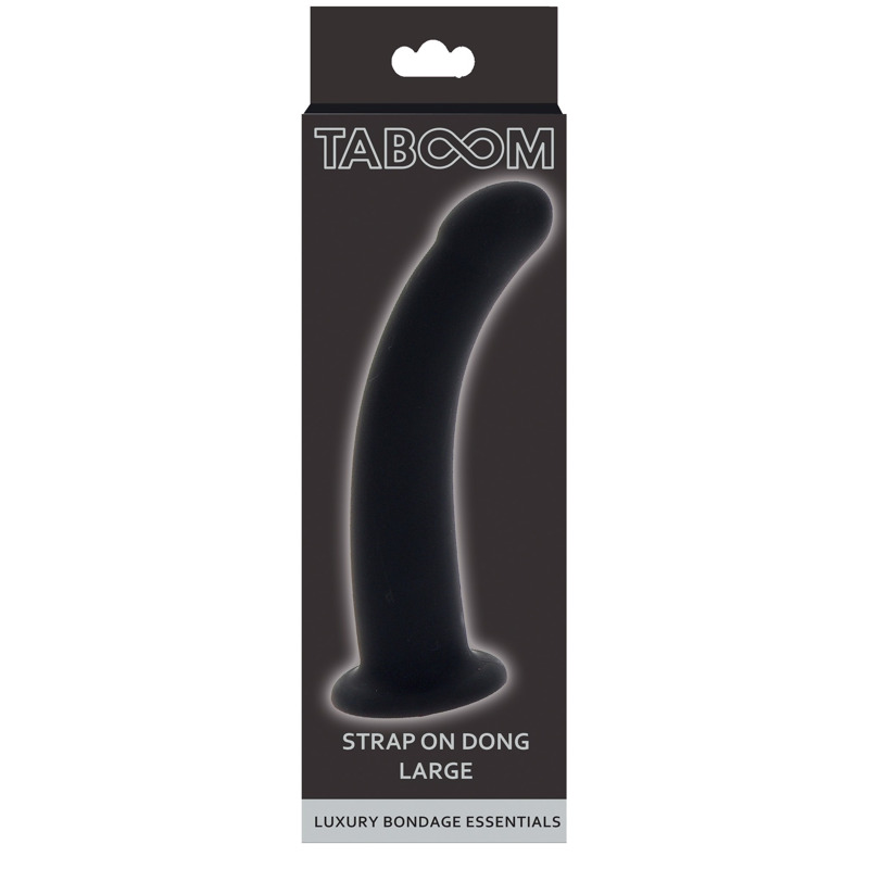 Фаллоимитатор страпон Taboom Strap-On Dong Large черного цвета, 16 см х 3.8 см