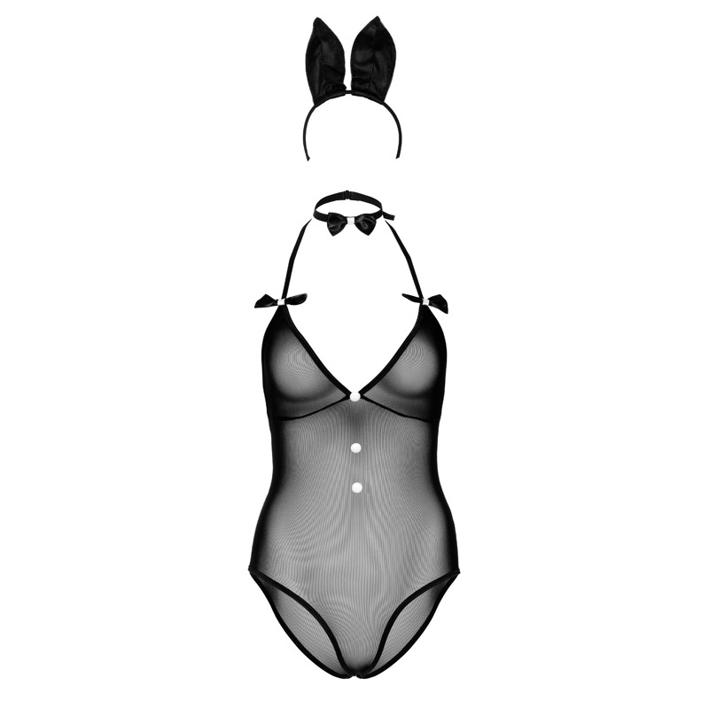 Костюм кролика Daring Intimates Classic Bunny, 3 предмета, черный, S/M