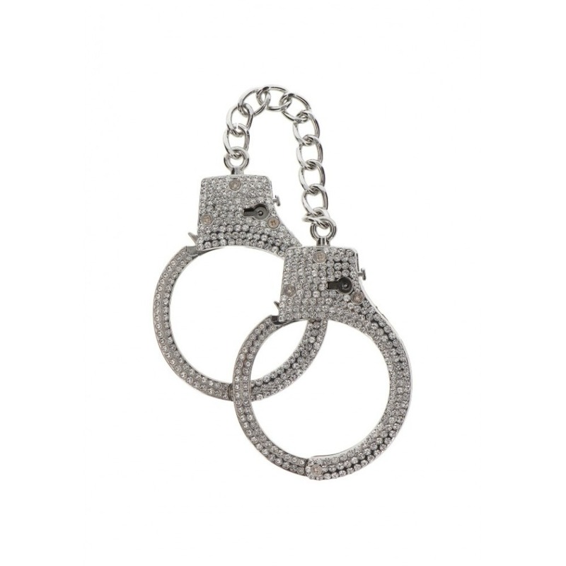 Наручники с камнями Diamond Wrist Cuffs Silver Taboom