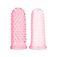 Набор рельефных насадок на палец Sexy finger розовый, 7 х 3 см