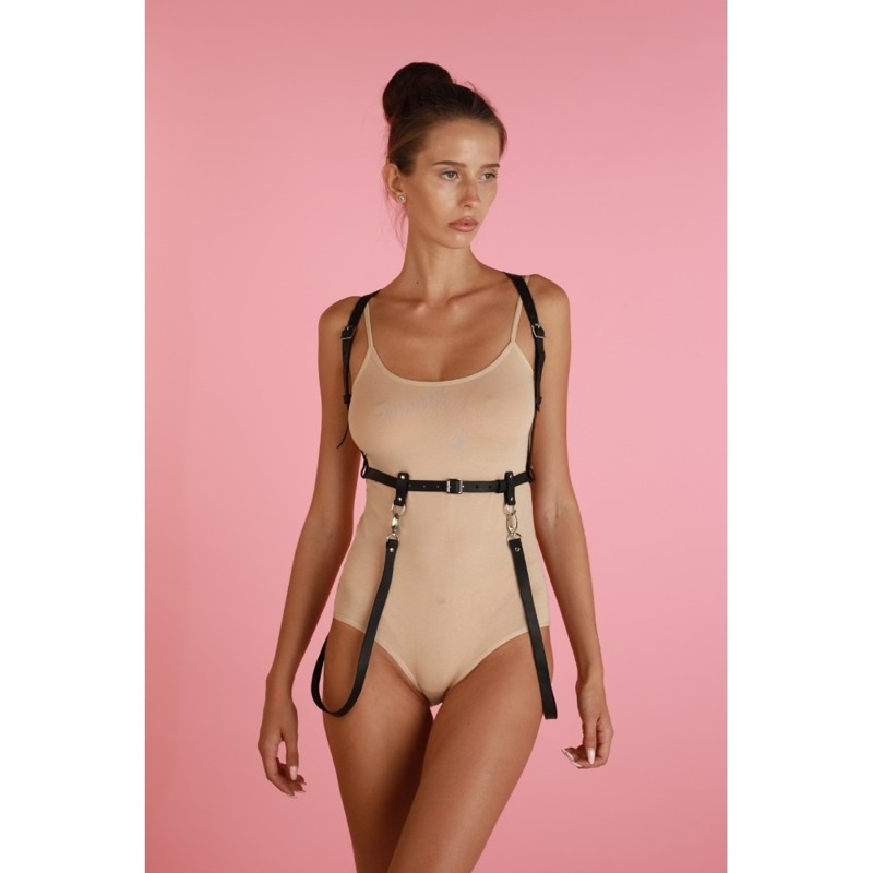 Портупея One Size K36.1, натуральная кожа, черная