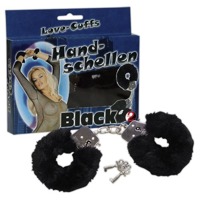Наручники с искусственным мехом You2Toys, металлические, черные