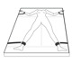 Набор для бондажа на кровать с манжетами для рук и ног Under Mattress Restraint Set, черный