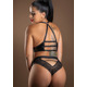 Топ с открытым доступом по груди Daring Intimates Wetlook Bra With Zipper на молниях, черный, S