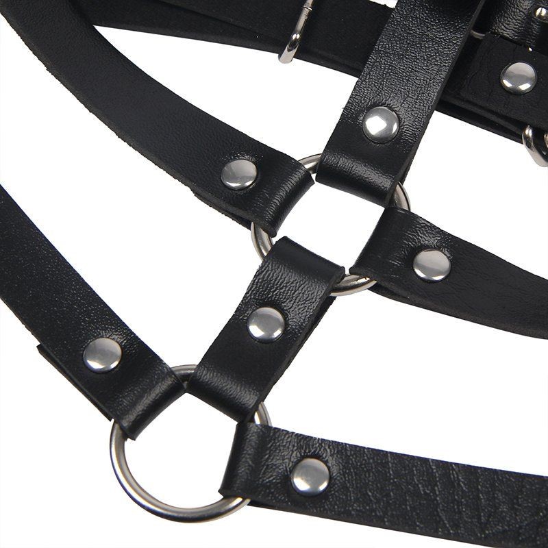 Портупея из искусственной кожи Star Night Leather Chest Harness Straps, черная