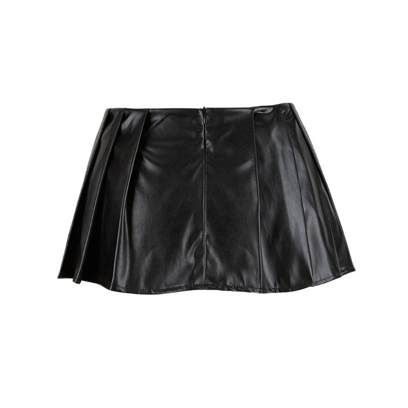 Корсет с юбкой Star Night Sexy Leather и трусиками в комплекте, черный, М