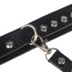 Гартеры с наручниками Star Night Sexy Bondage из экокожи, черные, One Size