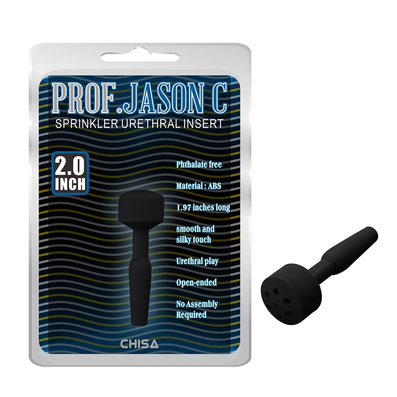 Катетер уретральный мужской Chisa Prof.Jason C Sprinkler Urethral Insert, черный