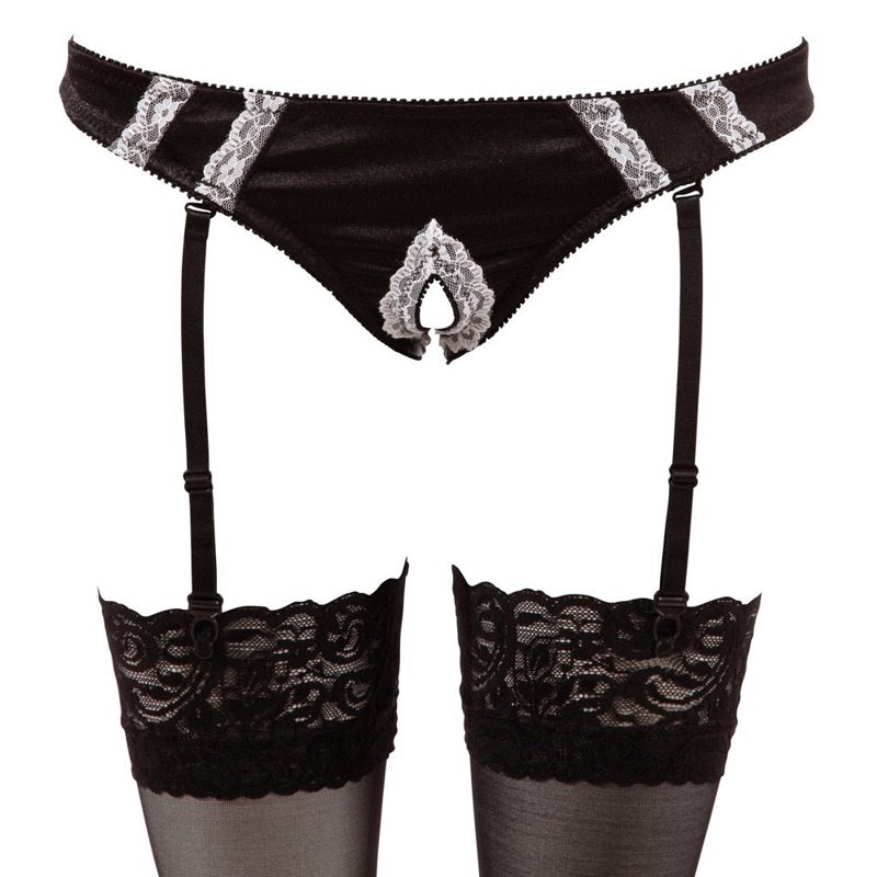 Костюм горничной Cottelli Collection Maid Set, 6 предметов, черно-белый, S