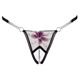 Стринги с цветочной вышивкой и открытым доступом Cottelli String Flower, S/M