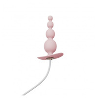 Анальный плаг с вибрацией Qingnan No.8 Mini Vibrating Anal Beads PINK