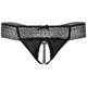 Трусики с интимным вырезом S/M Roxanne Daring Intimates, черные