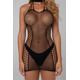 Короткое платье в сеточку Dania Besired, черное, One Size