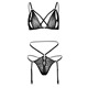 Комплект кружевной с подвязками для чулок Daring Intimates, черный, S/M