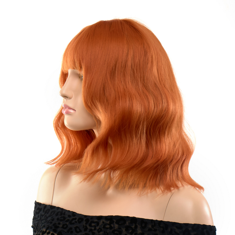 Парик каре с челкой волнистый Fetish Hair, рыжий, 30 см