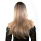 Парик длинный с челкой и окрашиванием омбре Fetish Hair из темного в блонд, 60 см