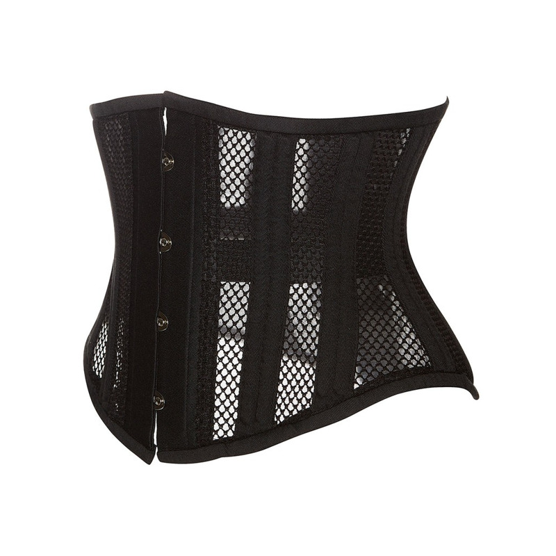 Корсет из сетки Star Night Steel Bones Grid Corsets с крючками и шнуровкой, черный, S (без коробки)