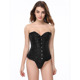 Корсет с цветочным принтом Star Night Corset Top с крючками и шнуровкой, черный, XS (без коробки)