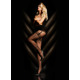 Колготки Ballerina's Secret Black Secret с имитацией чулков и узорами, черные, L/XL