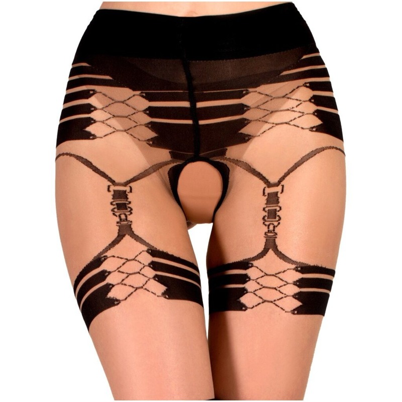 Колготы с открытым доступом Ballerina's Secret BS104 (20/50 den) с узором, черные, L/XL