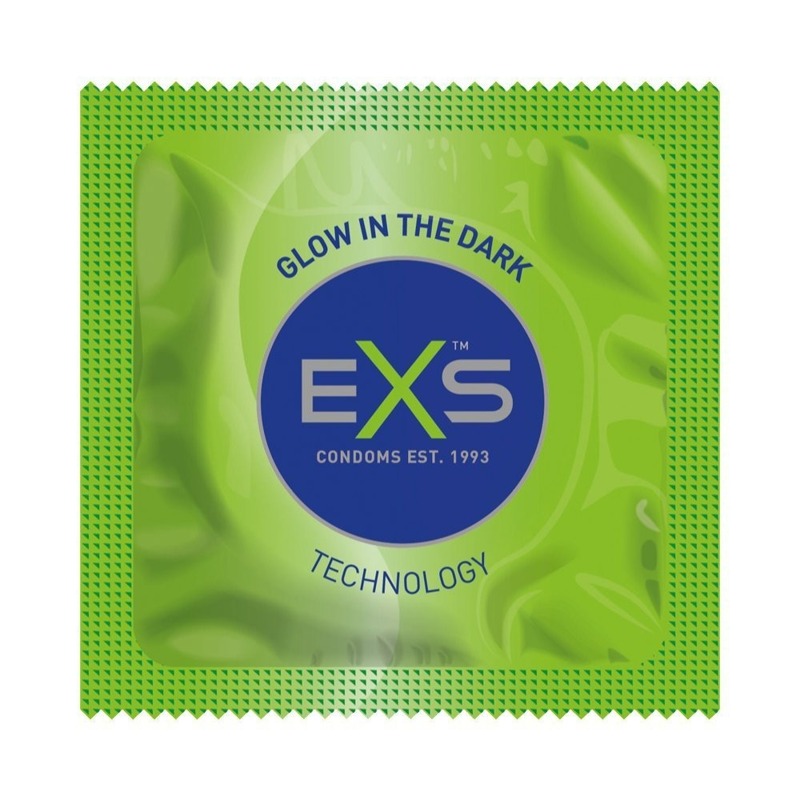 Презервативы светящиеся в темноте EXS Glowing веганские (цена за 5 шт.)