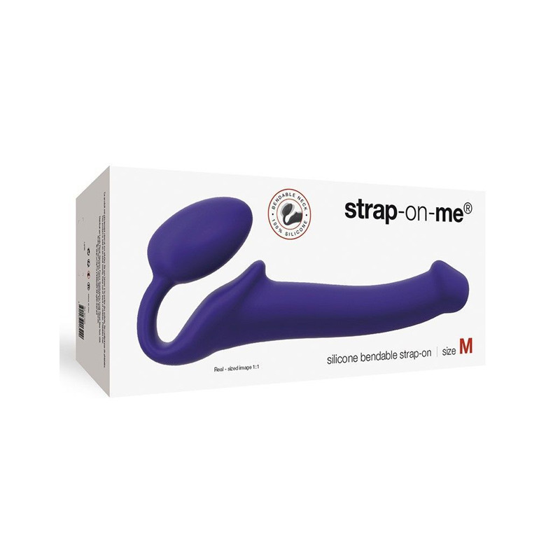 Безремневой страпон Strap-On-Me Violet M, полностью регулируемый, диаметр 3,3см