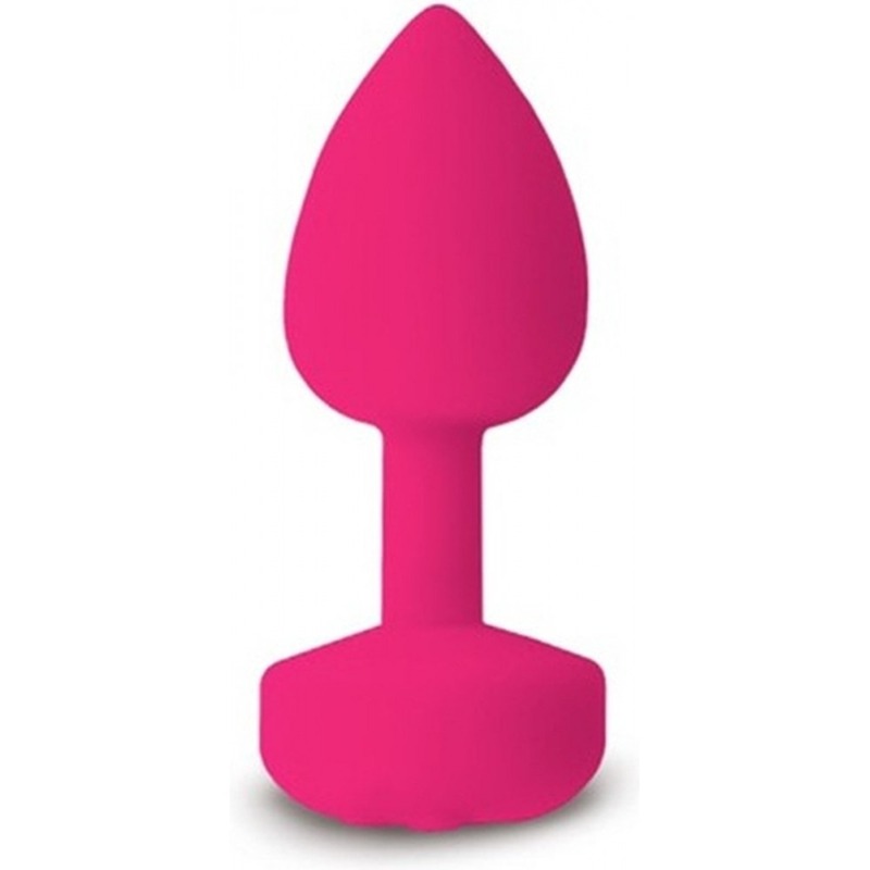 Анальная пробка с вибрацией S Gplug Gvibe, силиконовая, розовая, 8.2 х 3 см