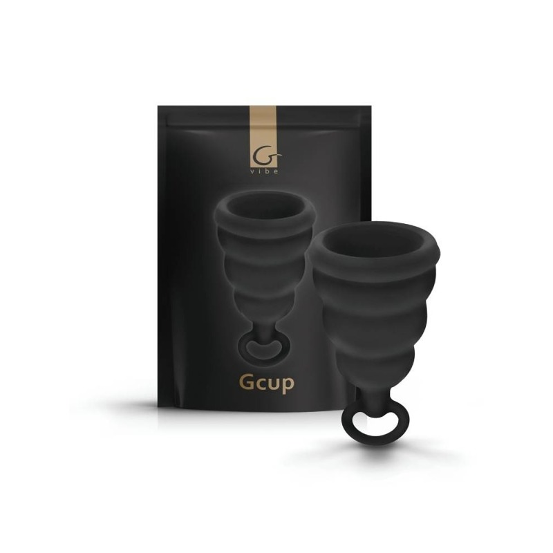 Менструальная чаша Gcup Gvibe, S, черная, 6 х 3.5 см