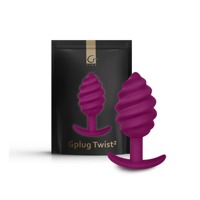 Анальна пробка рельєфна Gvibe Gplug Twist 2 фіолетова, 10.5 х 3.9 см Анальна пробка рельєфна Gvibe Gplug Twist 2 фіолетова, 10.5 х 3.9 см
