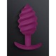 Анальная пробка рельефная Gvibe Gplug Twist 2 фиолетовая, 10.5 х 3.9 см