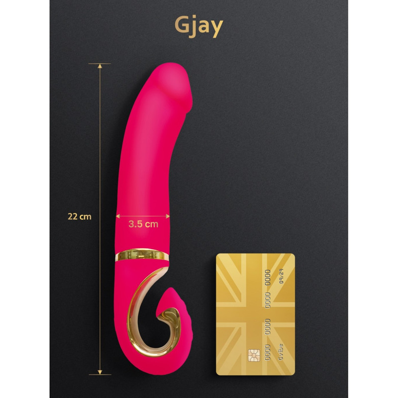Вибратор нереалистичный Gjay Gvibe, розовый, 22 см х 3.7 см