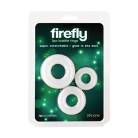 Набор из 3-х эрекционных белых колец NS Novelties Firefly светящиеся в темноте