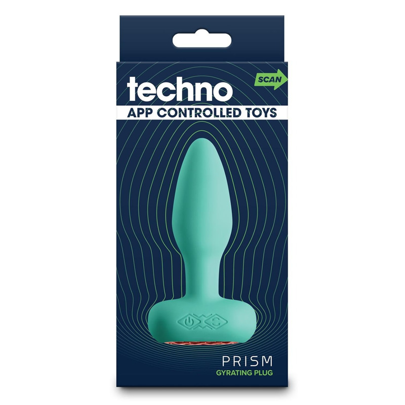 Анальная смарт вибро-пробка со стопером NS Novelties Techno Prism зеленая