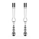 Зажимы для сосков Bedroom Fantasies: Nipple Clamps with Beaded Chain - Silver