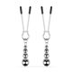 Зажимы для сосков Bedroom Fantasies: Nipple Clamps with Beaded Chain - Silver