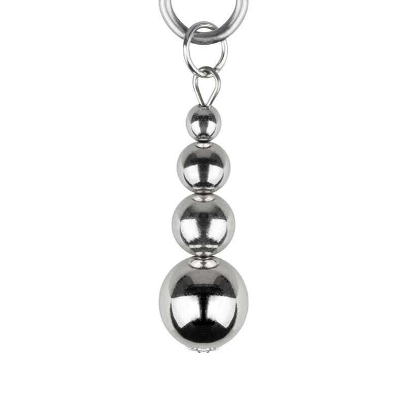Зажимы для сосков Bedroom Fantasies: Nipple Clamps with Beaded Chain - Silver