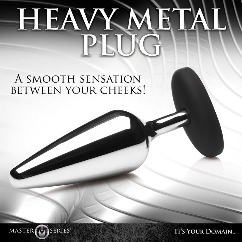 Анальная пробка Master Series Butt Slut Metal & Silicone Butt Plug - Silver