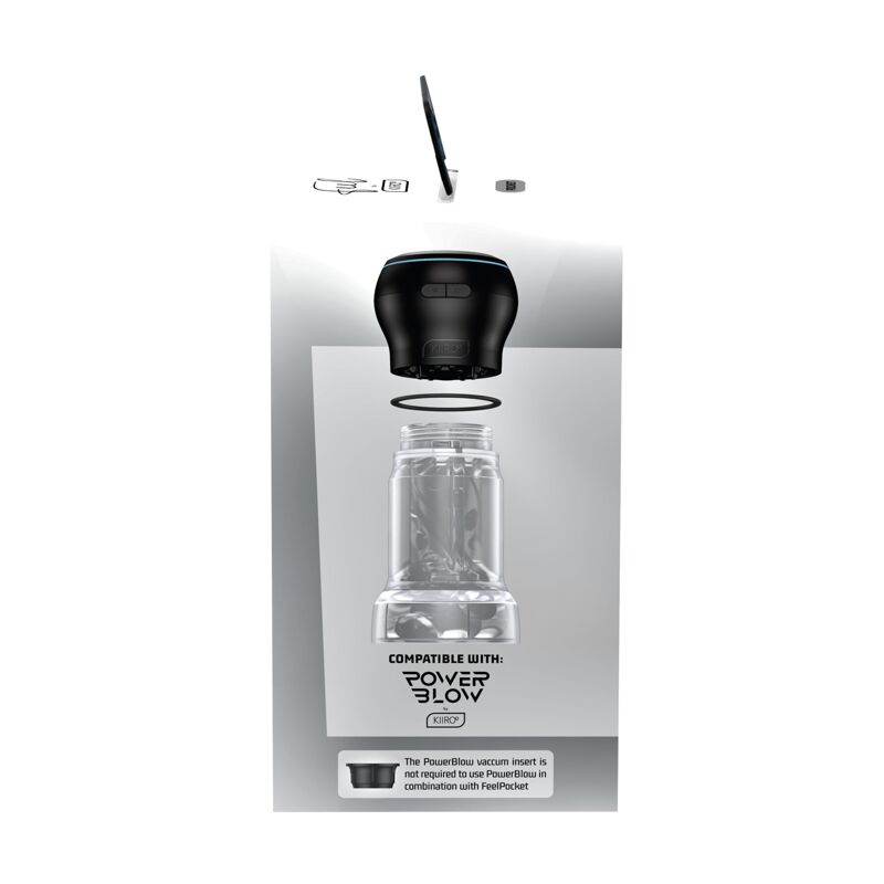 Мастурбатор Kiiroo Feel Pocket Crystal совместим с PowerBlow