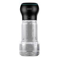 Мастурбатор Kiiroo Feel Pocket Crystal с всасывающей интерактивной насадкой PowerBlow Combo Set