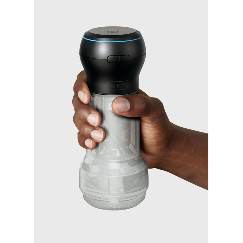 Мастурбатор Kiiroo Feel Pocket Crystal с всасывающей интерактивной насадкой PowerBlow Combo Set