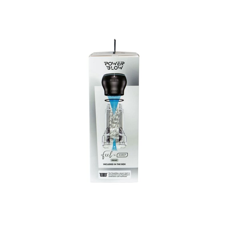 Мастурбатор Kiiroo Feel Pocket Crystal с всасывающей интерактивной насадкой PowerBlow Combo Set