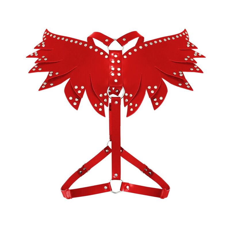 Женская портупея Art of Sex - Wings красная XS-M, экокожа