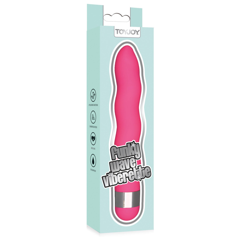 Универсальный вибратор в форме волны ToyJoy Funky Wave Viberette фиолетовый