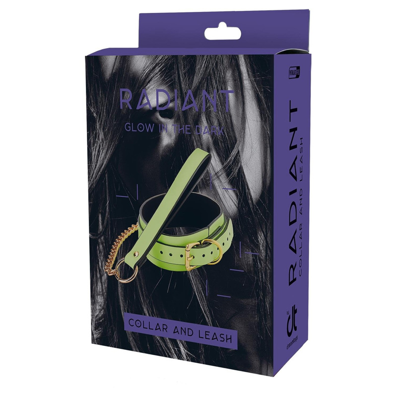 Ошейник с поводком светящийся в темноте Dream Toys Radiant Collar & Leash зеленый
