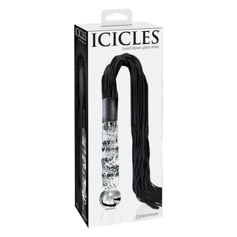 Фаллоимитатор-кнут Pipedream Icicles No 38 стекло и замш, 17 см