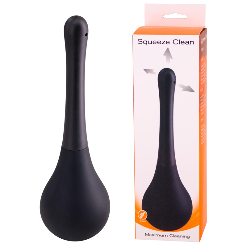 Анальная груша для очищения Seven Creations Squeeze Clean черная