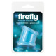 Эрекционная насадка на пенис NS Novelties Firefly светящяяся в темноте, голубая