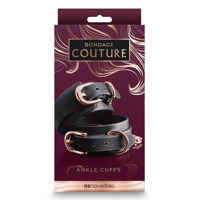 Поножи на лодыжки NS Novelties Bondage Couture черные с золотистой фурнитурой Поножи на лодыжки NS Novelties Bondage Couture черные с золотистой фурнитурой