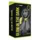 Ошейник с зажимами для сосков Whipsmart Glow In The Dark флуорисцентный, зеленый